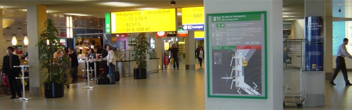 Ontruimingsplattegrond Schiphol door Blomsma Signs & Safety